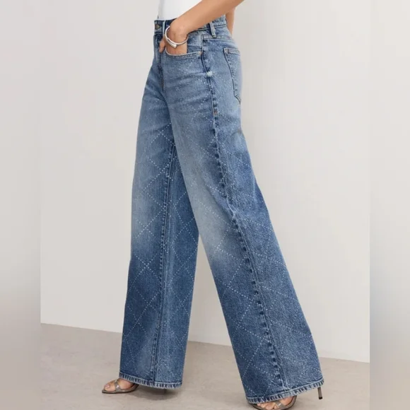 NWT Good American Good Ease Relaxed Diamond Jeans - Picture 4 of 10